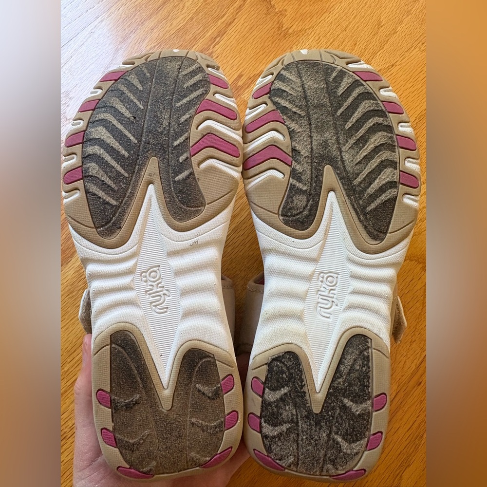 Ryka Beige and Pink Velcro Strap Sport Sandals - Picture 8 of 8